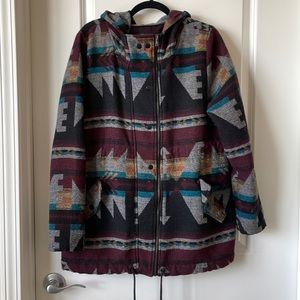 Southwest pattern jacket-shacket large, vguc forever 21